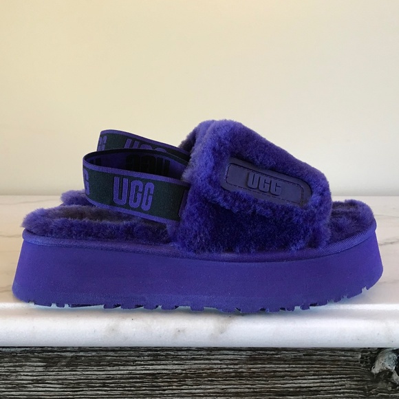 UGG PURPLE PLATFORM DISCO SLIDES - Picture 2 of 11